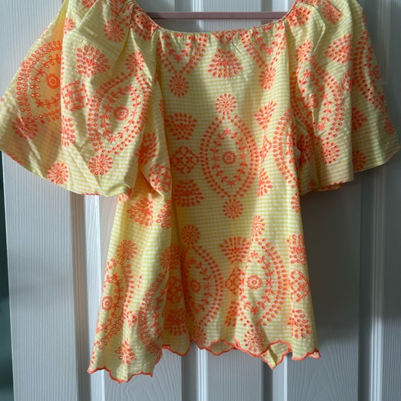 Yellow gingham seersucker. BNWT. Gorgeous for spring/summer Size Large - Picture 5 of 7